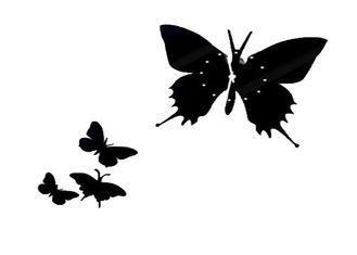 Lovely Black Butterfly Acrylic Wall Clock For Modern Decora