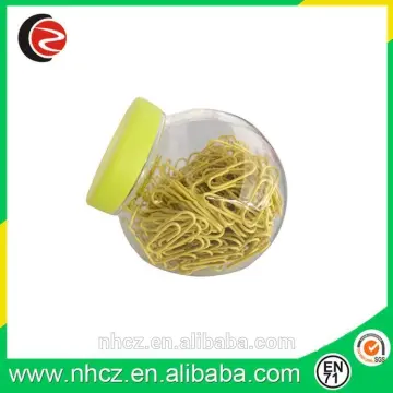 28MM Yellow Paper Clips in Plastic Box