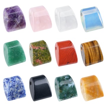 Edelstein-Axt-Charm-Anhänger mit großem Loch, Naturstein-Axt-Anhänger für die DIY-Schmuckherstellung, Kristall-Heilungsanhänger für Halskette