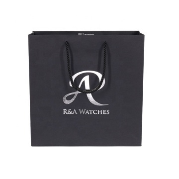 Glossy Branded Shopping Paper Bags with Custom Logo for Clothes