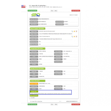 US Import B/L data for communication cable