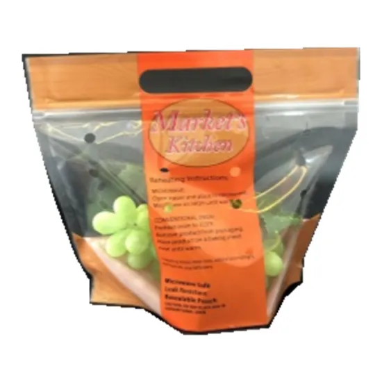Wholesale pouch plastic frozen custom vegetable fruit food zip packaging plastic bags
