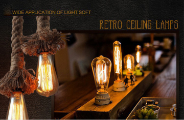 E27 40W 60W ST64 Großhandel dekoratives Filament Edison Style Birne Vintage antike Glühbirnen