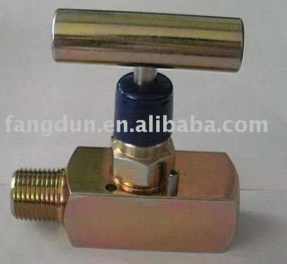 carbon steel needle valve plated with yellow zinc