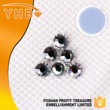 YHB alibaba China wholesale luxury neckline SS12 Lt.Black Dimond glass beads for clothes