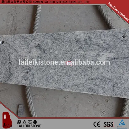 Long lasting nature stone Viscount White chiseled granite stair tile