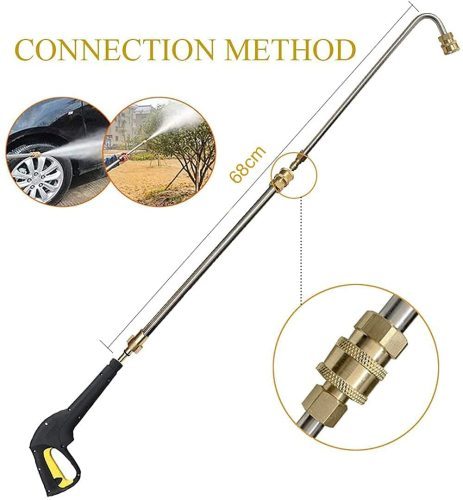 Jet Wash Gun Angled Lance Adapter Compatible