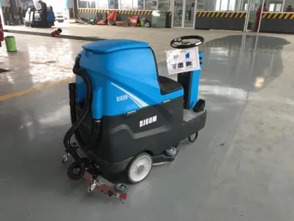 Small industrial floor washer for concrete floors