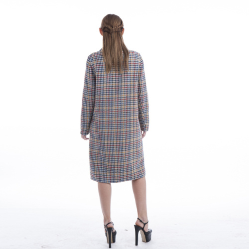 Cashmere overcoat coloured bird checks