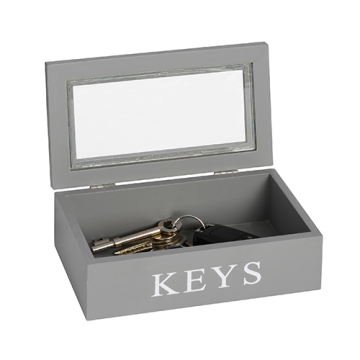 Grey glass key box