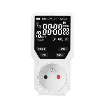 FR Plug Va Backlit Версия Електронна цифрова таймер Switch Socket Kitchen Timer Outlet Програмируемо управление на гнездото за синхронизиране