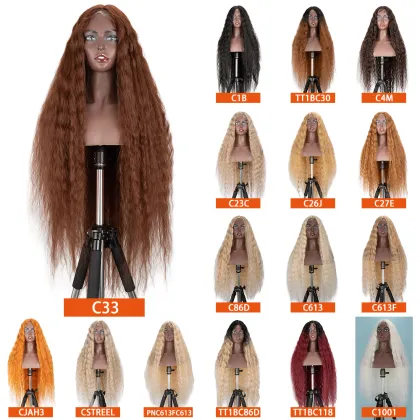 Rebecca fashion Noble gold synthetic beautiful natural loose black hair  wavy wave synthetic hair extension synthetic hair wigs