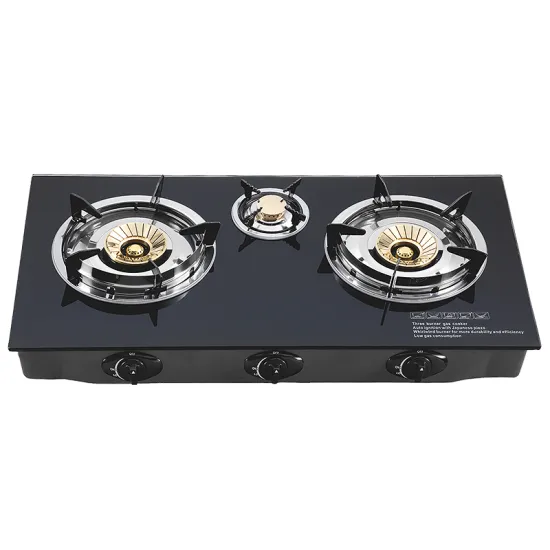 Home Cooking Appliances Tempered Glass Cooktop Table Top Gas Cooker With 2 Burner