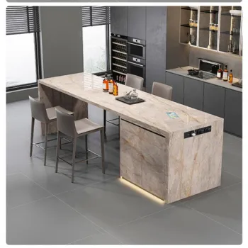 Modern Luxury Central Kitchen Island Cabinets with Marble Tops