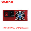40 портов al usb charger red 300 Вт