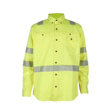 Βαμβάκι Hi Vis φλόγα επιβραδυντική βιομηχανική εργασία πουκάμισο