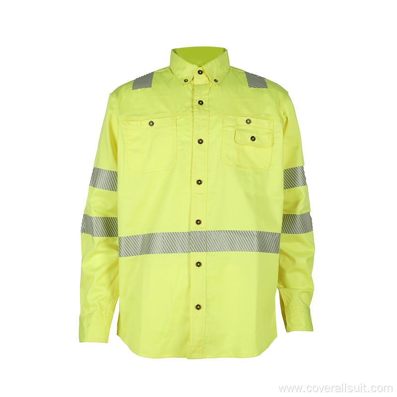 Cotton Hi Vis Flame Retardant Industry Work Shirt