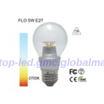 300°  2300K Dimmable Ra80 5W  Led COB bulb 420lm