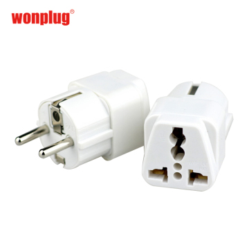 World to EU Converter: German Adaptor Plug AU IT US UK to EU Universal Grounded Schuko Plug Adapter