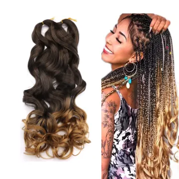 Loose Deep Wave French Braiding Hair Wavy Pony Curly Twist Spiral Hair Extension Curly Braiding Hair French Curl Loose wave