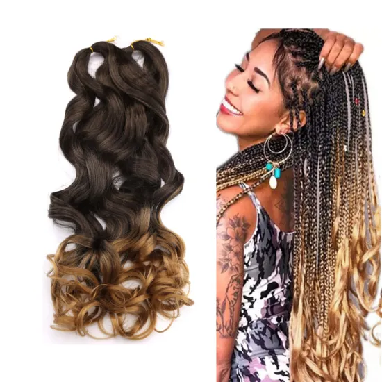 Loose Deep Wave French Braiding Hair Wavy Pony Curly Twist Spiral Hair Extension Curly Braiding Hair French Curl Loose wave
