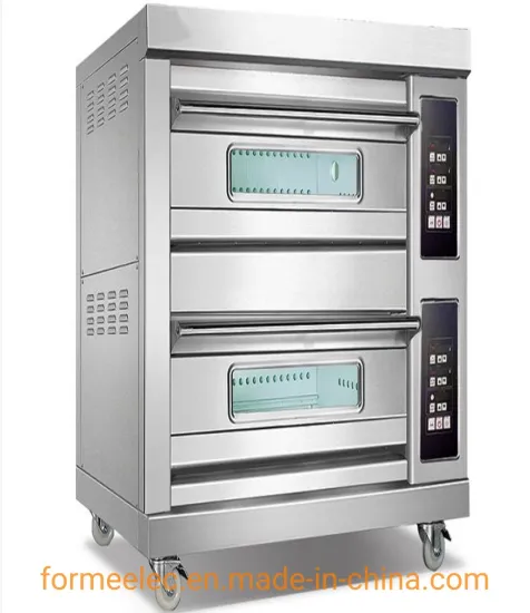 2-Deck 4-Trays Digital Bakery Oven Gas Deck Oven Digital Gas Layered Oven
