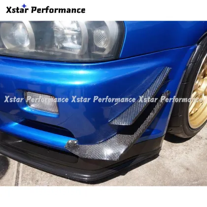 ARS Style Front Canards for Nissan Skyline R34 GTR 1998-2002 (OEM Bumper)