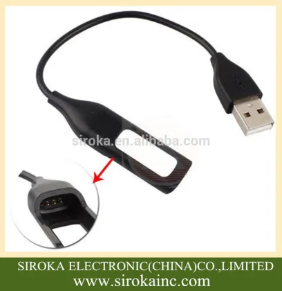 Promotional gift Black USB cable for smart watch replacement USB cable for Fitbit Flex Band Wireless Activity Bracelet Charge