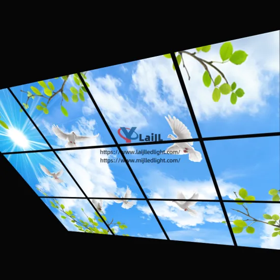 Decorative Blue Sky Square LED Panel Lights - 295x295 18W, 595x595 36W/40W Ceiling Panel Light