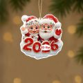 Noel Baba Çift Akrilik Noel Süs Seti