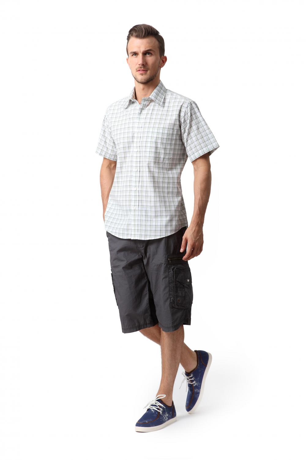 Men's fine cotton washed shorts