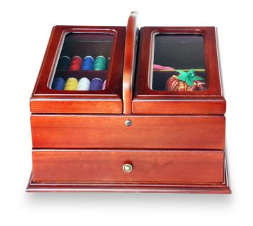 Handmade Sewing Box with Sewing Accessories Included