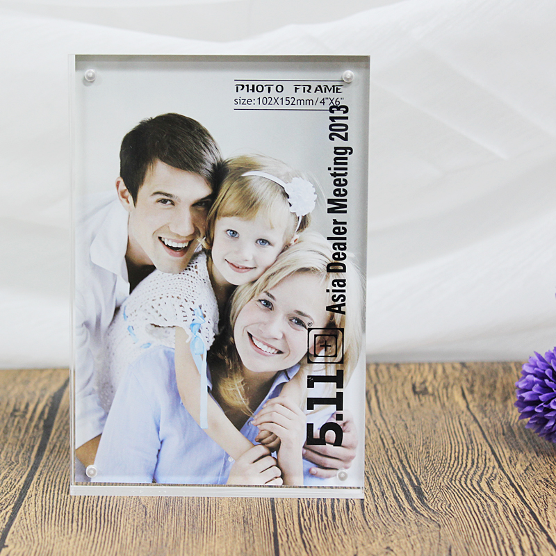 Plexiglass Acrylic Double Sided Photo Frame