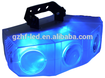 2015 new items Four heads led moon flower effect light with plastic clear body
