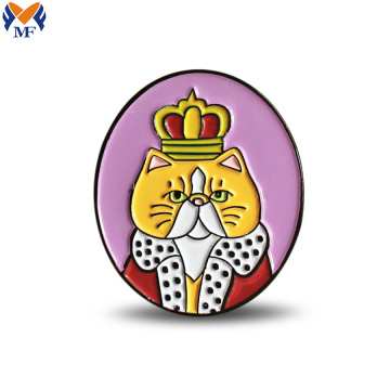 Customized Metal Cat King Enamel Pin Badge