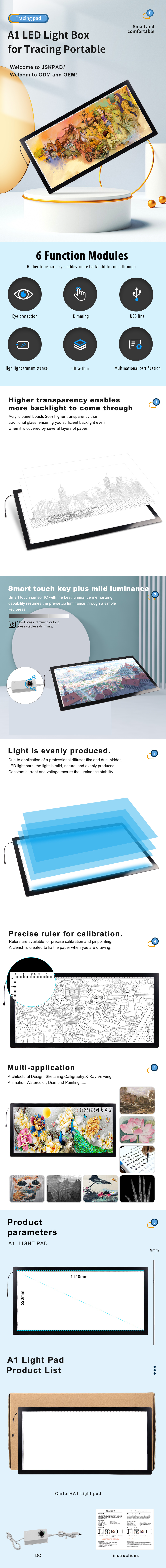 A0 Large size led tracing pad