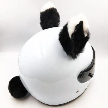 Cute Plush Cat Ears Motorcycle Helmet Decor