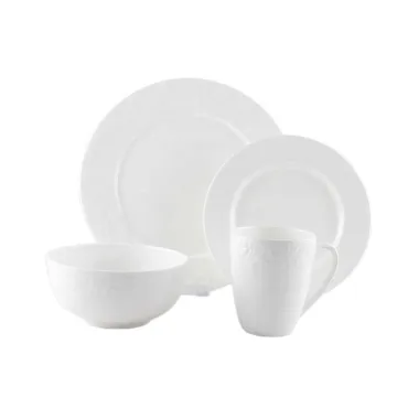 16pcs bone color glazed dinnerware set