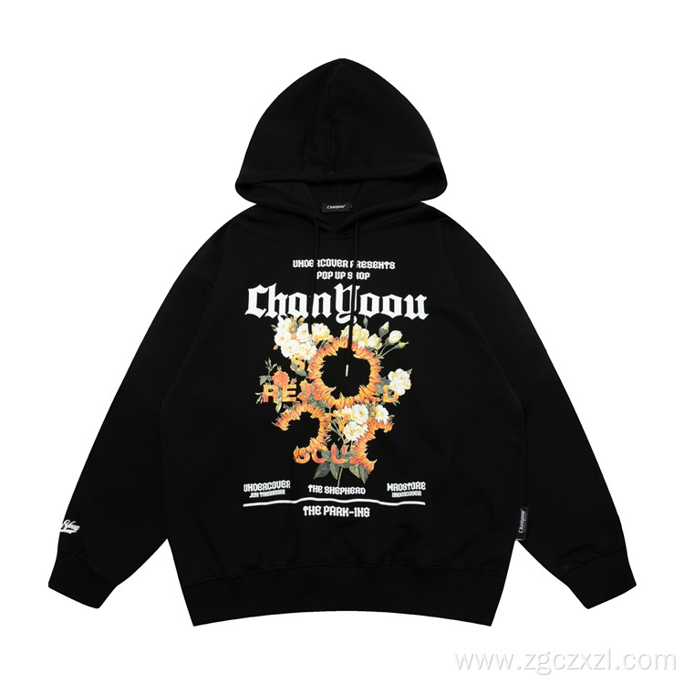 Fashion Brand Men's Vintage Alphabet Print Hoodie