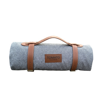 Waterproof Large Acrylic Wool Blend Herringbone Picnic Blanket
