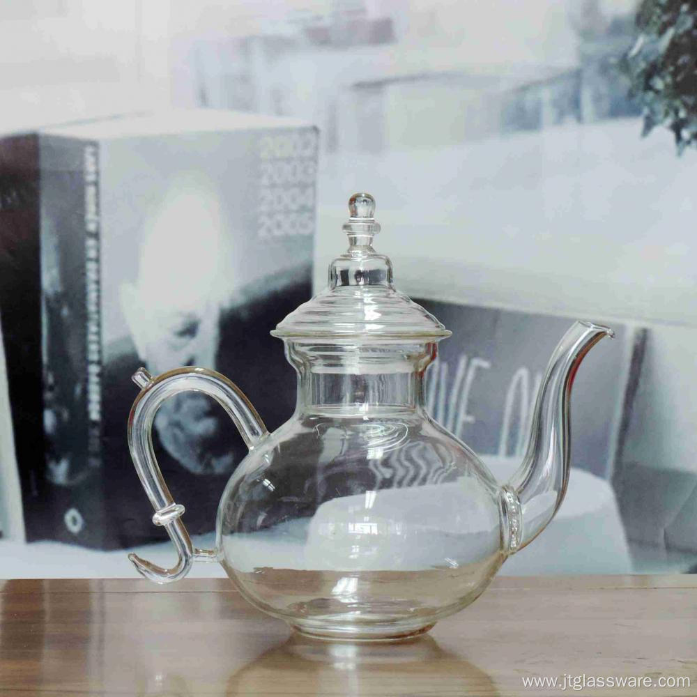 New Heat Resistant Blooming Tea Glass Teapot With Infuser