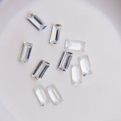 Sri Lankan Natural White Sapphire Rectangular Loose Stone