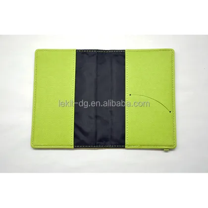 Removable Green PU Leather A6 Notebook Cover - Custom Diary Jacket
