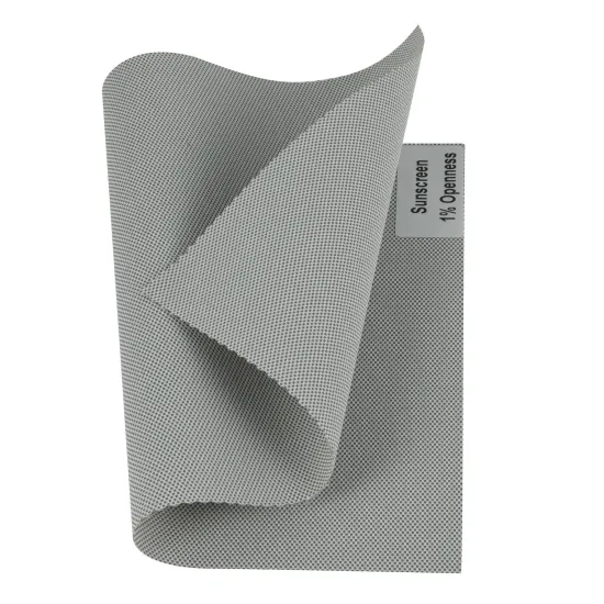 1% Grey PVC Polyester Sunscreen Fabric: Ideal Choice for Sunshade and Roller Shades