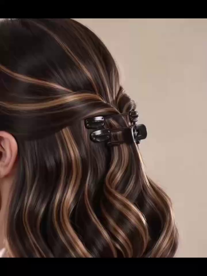 Body wave clip-ins Balayage Dark Brown Human Hair 16 Inch 90g for women