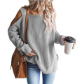 Sweaters de gran tamaño de hombro frío para mujeres