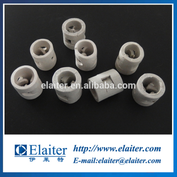 Excellent acid resistance ceramic pall ring packing for absorbing and drying tower