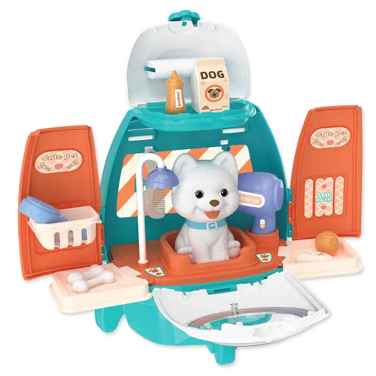 Unique Rocket Packaged Pet Clinic Toy: New Funny 18pcs Kids Simulation Feeding & Nursing Game