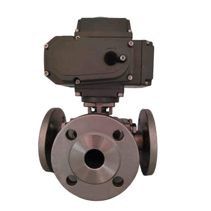 Van bi mặt bích ba mảnh điện