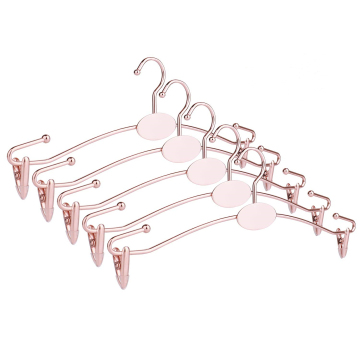 Rose Gold Metal Clip Bikini Hangers with Custom Logo for Display